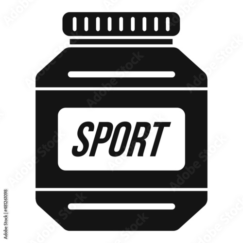 Vitamin protein icon simple vector. Sport nutrition