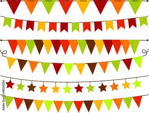 Bunting Pennant Autumn
