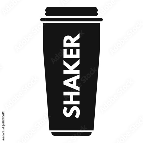 Sugar protein shaker icon simple vector. Sport supplement
