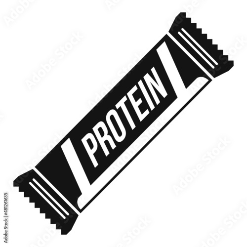 Gym food bar icon simple vector. Vitamin jar