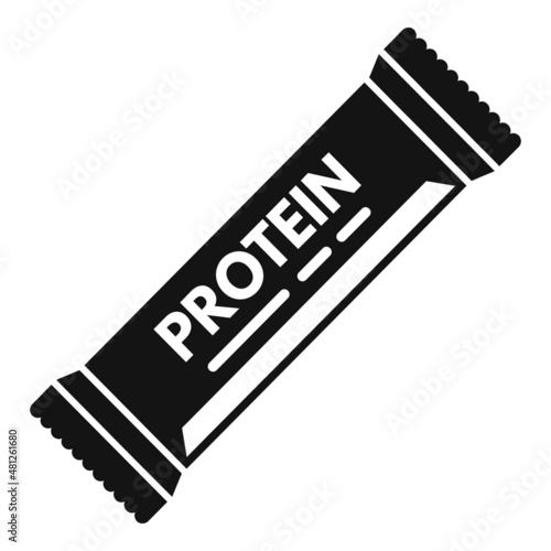Workout protein bar icon simple vector. Sport supplement