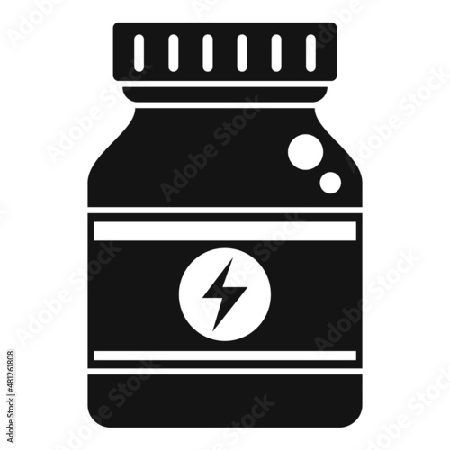 Workout protein icon simple vector. Sport nutrition