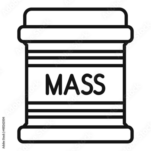 Nutrition supplement icon outline vector. Sport protein
