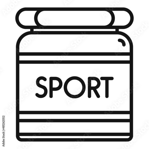 Sport protein icon outline vector. Gym food