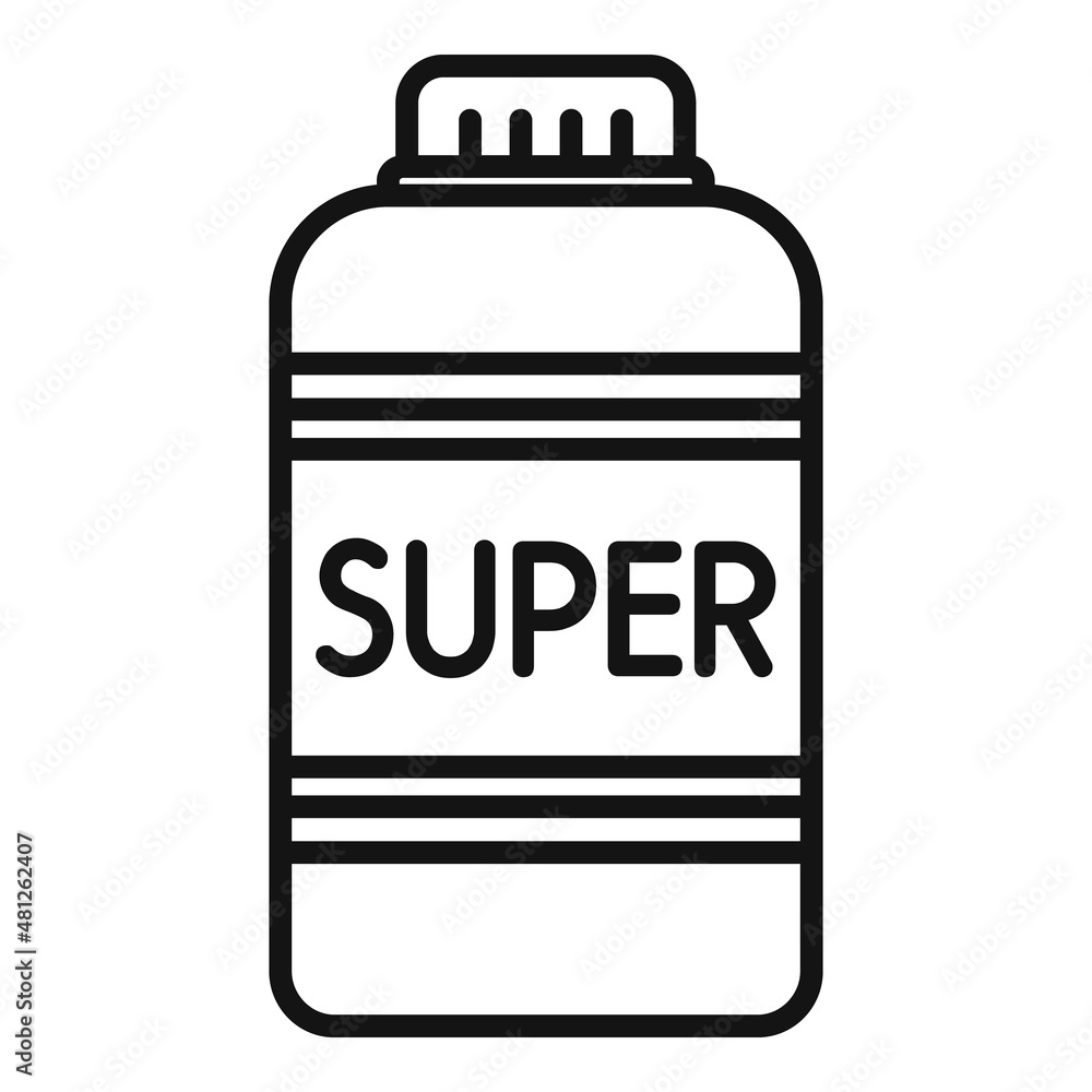 Whey bottle icon outline vector. Sport protein Whey bottle icon outline vector. Sport protein