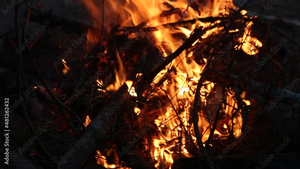 A close-up clip of a campfire. A close-up clip of a campfire.