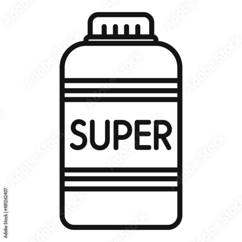 Whey bottle icon outline vector. Sport protein