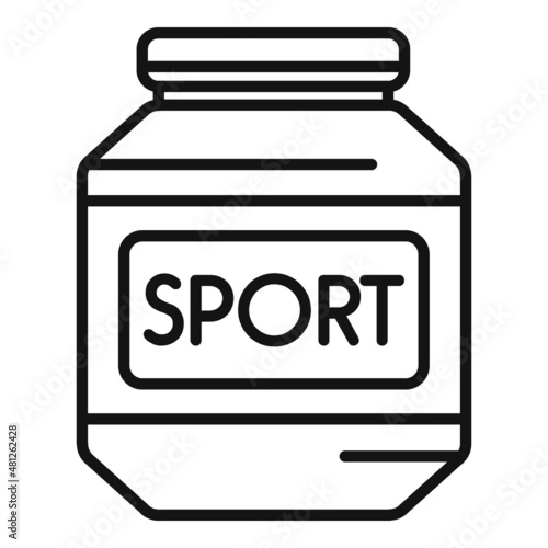 Protein bar icon outline vector. Sport nutrition