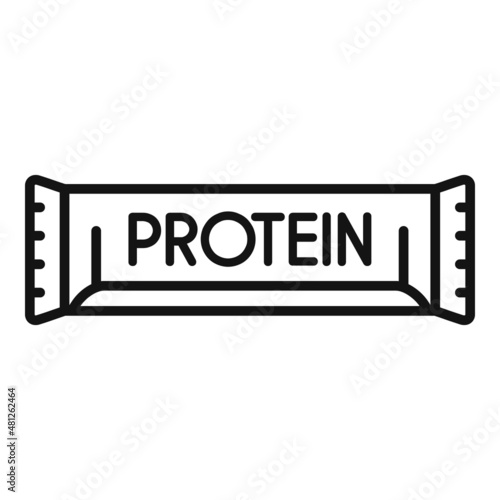 Gym food icon outline vector. Protein nutrition