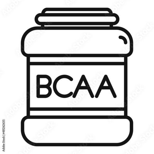 Nutrition powder icon outline vector. Sport protein