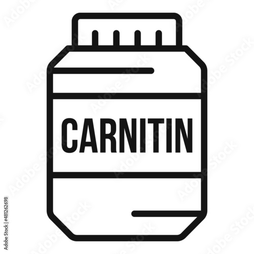 Health mass protein icon outline vector. Sport nutrition