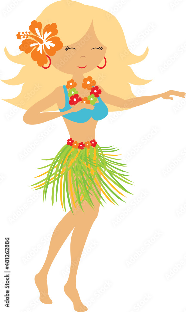 Hula Dancing Girl in bikini Hula Dancing Girl in bikini