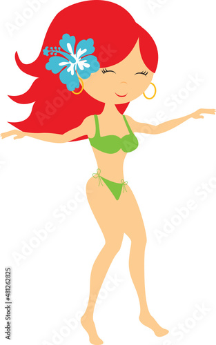 Girl in bikini