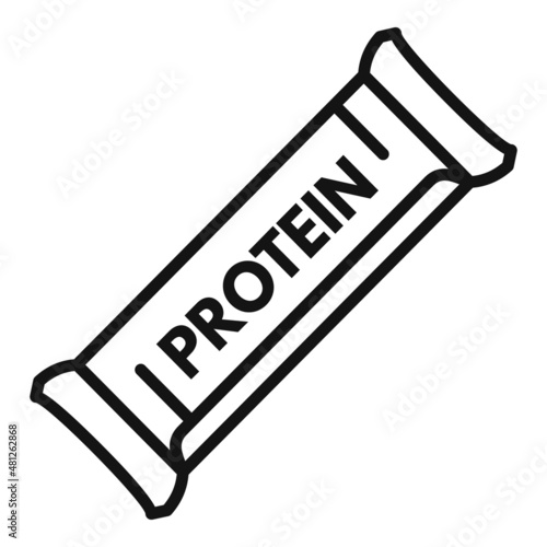 Protein energy icon outline vector. Sport nutrition
