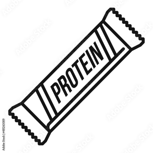 Protein energy icon outline vector. Sport nutrition