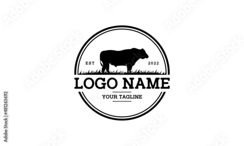 illustration vector graphic of cattle cattle looking for food. fit for nutrition products, etc.