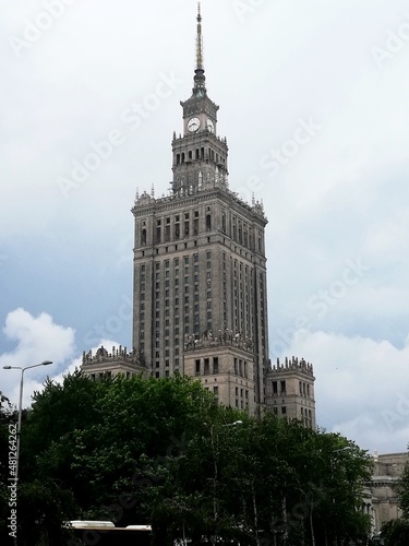 Warsaw, a city in Poland. Capital city. Palace of Culture in the city center. Lovely place. 