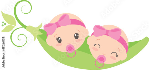 Baby Girl Twins Sweet pea