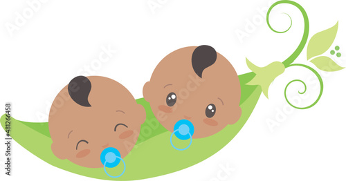 Ethnic Baby boy twins Sweet Pea