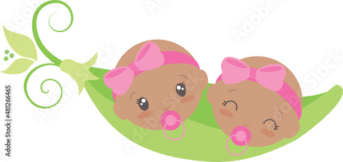 Ethnic Baby girl twins Sweet Pea