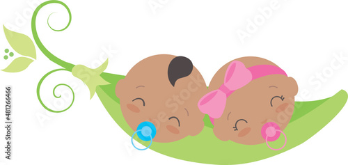 Ethnic Baby twins Sweet Pea
