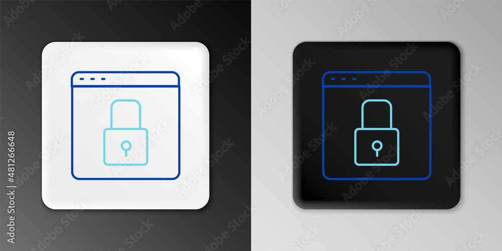 Line Secure your site with HTTPS, SSL icon isolated on grey background. Internet communication protocol. Colorful outline concept. Vector Line Secure your site with HTTPS, SSL icon isolated on grey background. Internet communication protocol. Colorful outline concept. Vector