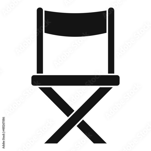 Director chair icon simple vector. Scenario film