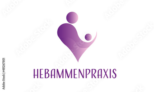  Hebammen Logo, Hebammenpraxis Logo, Mutter und Kind Logo