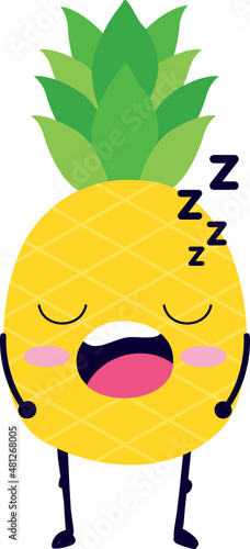 Pineapple Emoji Sleepy
