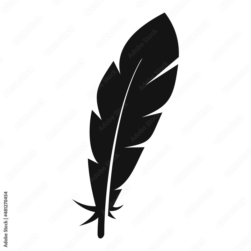 Feather icon simple vector. Bird quill Feather icon simple vector. Bird quill
