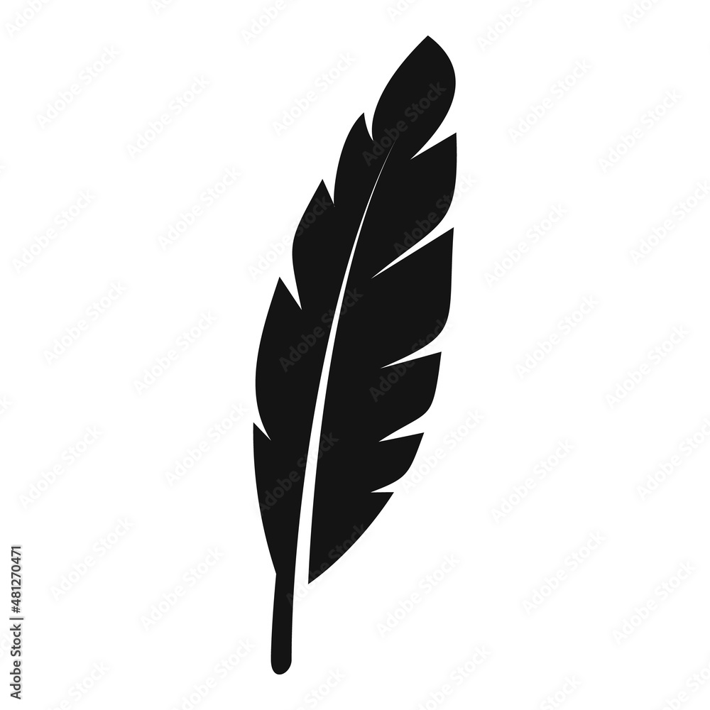 Bird feather icon simple vector. Pen plume Bird feather icon simple vector. Pen plume