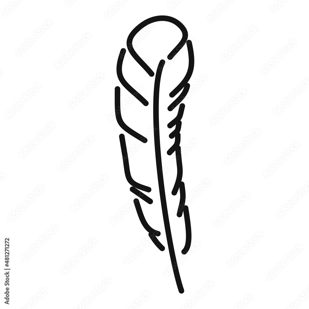 Art feather icon outline vector. Bird plume Art feather icon outline vector. Bird plume