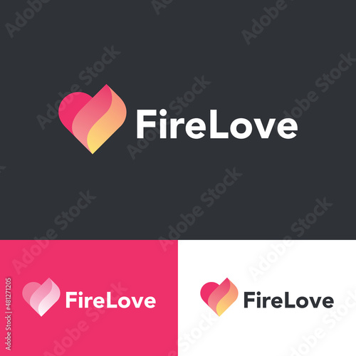 FIRE LOVE logo can be used for businesses like Dating Apps, Couples Counseling, Love Portals, Connection Websites. 