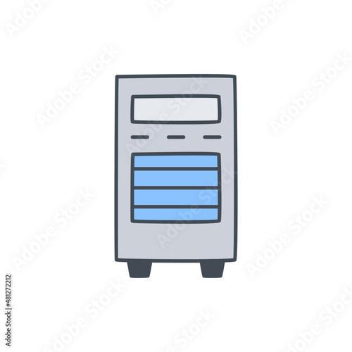 air conditioning portable Icon in color icon, isolated on white background 