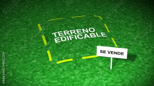 WEB3 immobiliare virtuale: casa NFT su un appezzamento tokenizzato di metaverso. Architettura digitale e terra tokenizzata nel metaverso. Token architettonico su terreno virtuale NFT, trama NFT photo