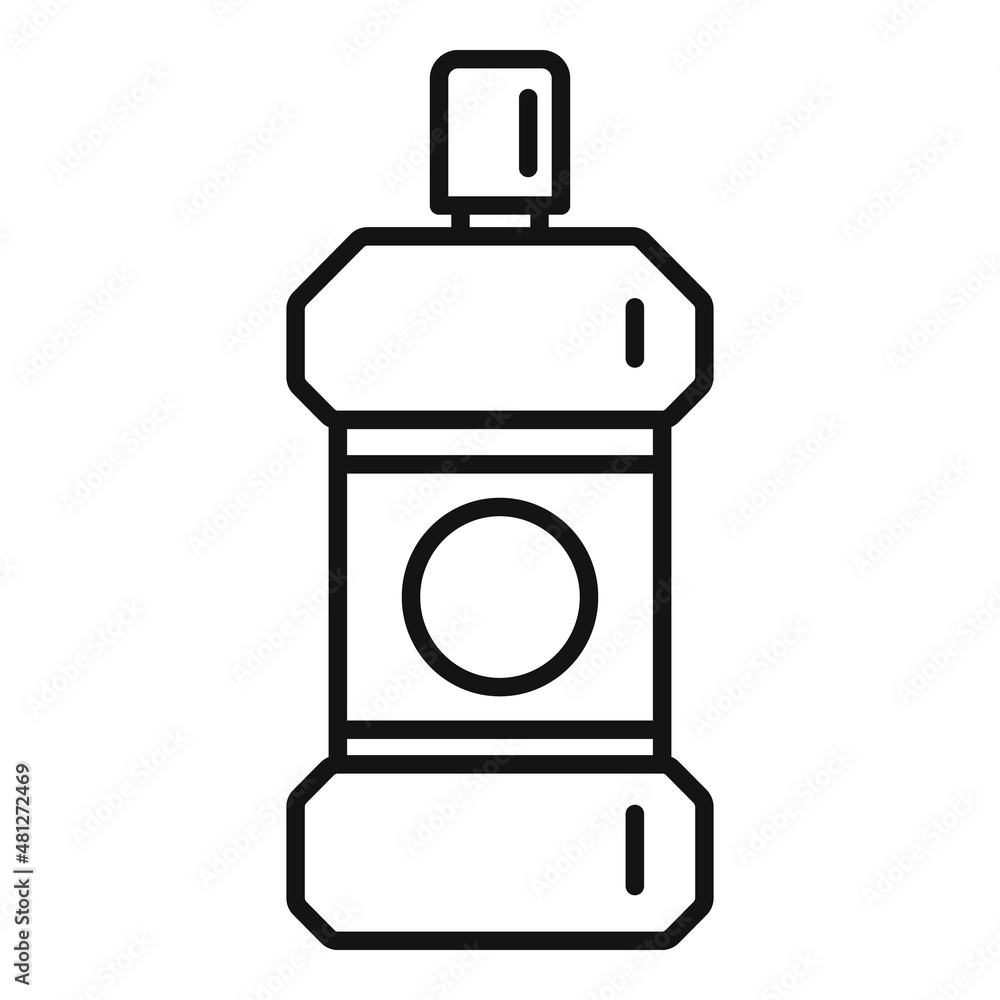 Mouthwash bottle icon outline vector. Dental product Mouthwash bottle icon outline vector. Dental product