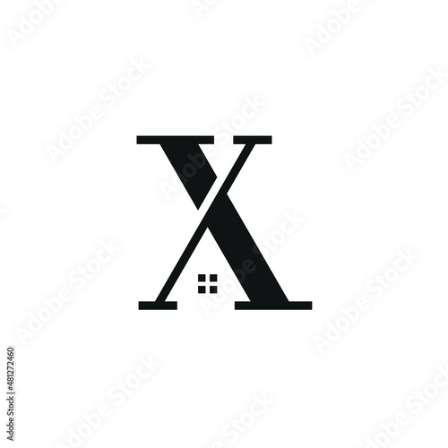 Initial Letter X Building House Real Estate Logo Design Inspiration 