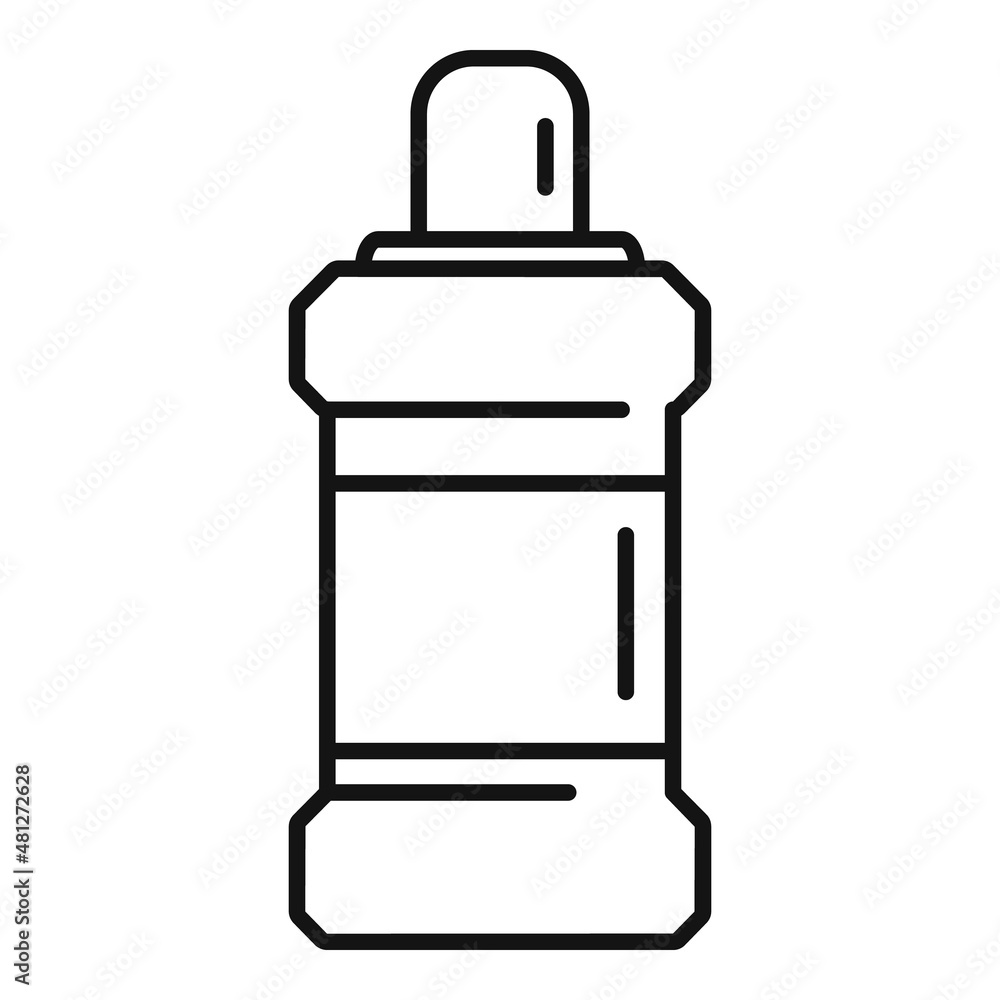 Commercial mouthwash icon outline vector. Clean product Commercial mouthwash icon outline vector. Clean product