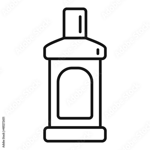 Oral mouthwash icon outline vector. Dental care