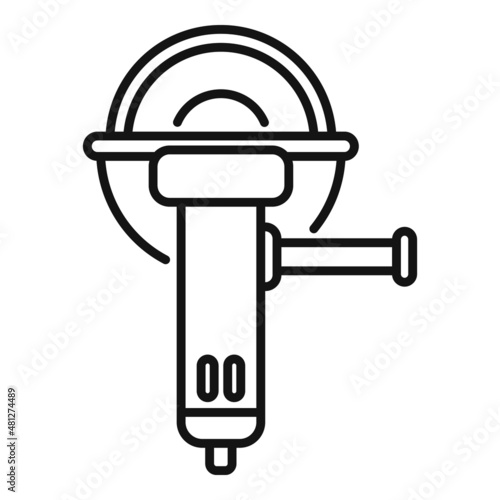 Circular grinder icon outline vector. Saw tool