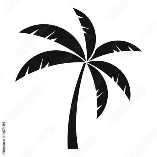 Hawaii palm icon simple vector. Summer tree