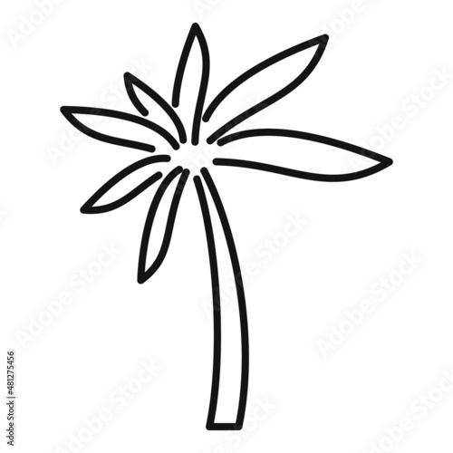 Forest palm icon outline vector. Exotic tree