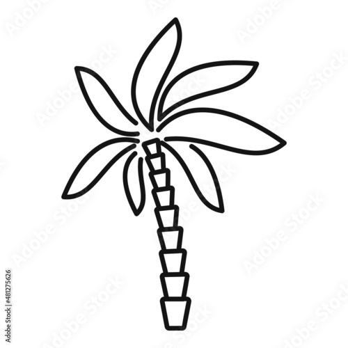 Island palm tree icon outline vector. Coconut palm