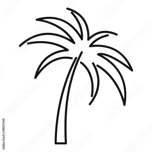 Frond palm icon outline vector. Coconut tree