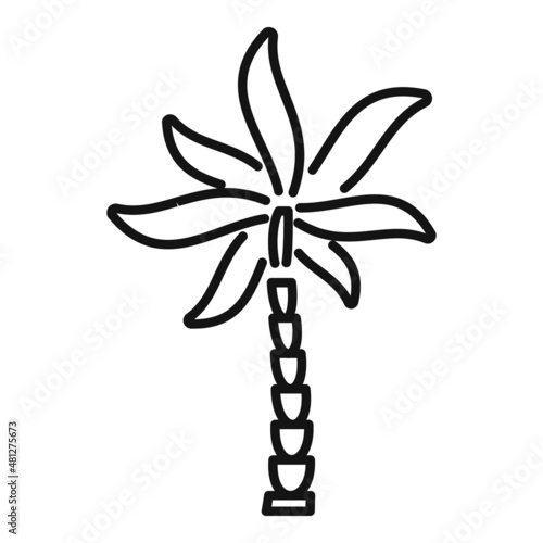 Holiday palm tree icon outline vector. Summer plant