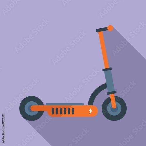 Scooter icon flat vector. Kick transport