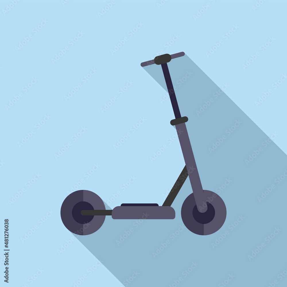 Mobility electric scooter icon flat vector. Kick transport Mobility electric scooter icon flat vector. Kick transport