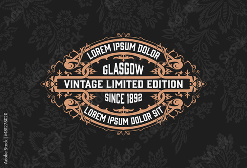 Western card with vintage style