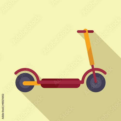 Escooter icon flat vector. Electric scooter