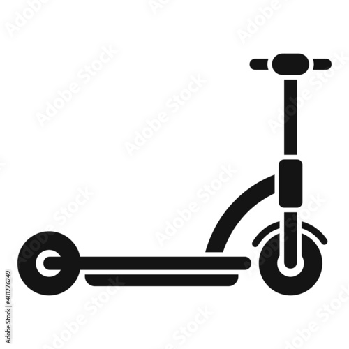 Electric scooter transport icon simple vector. Kick bike